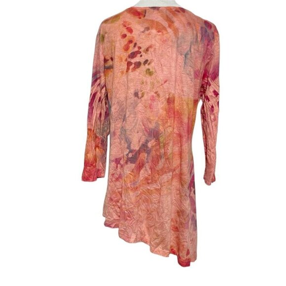 Jess & Jane Size XL Top Blouse Knit Top Tunic Abstract Art to Wear Boho - Picture 4 of 5